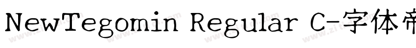 NewTegomin Regular C字体转换